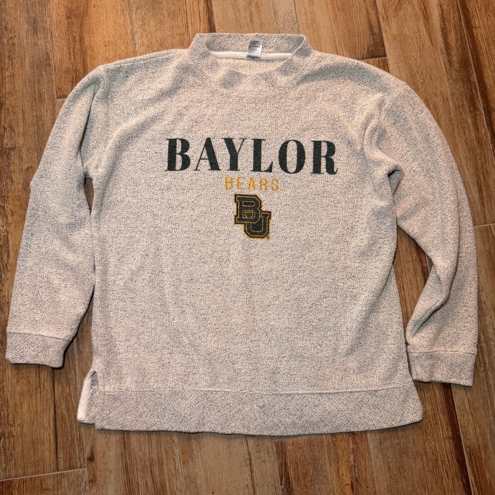 Bottom Drawers Baylor Bears Mock Neck Sweatshirt Grey Marl Women Medium
